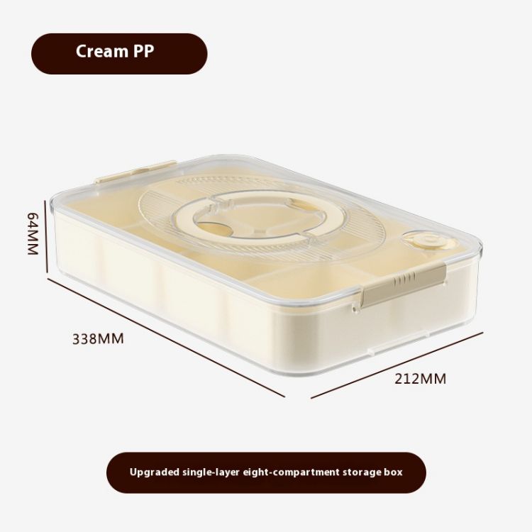 Split type snack tray with ventilation opening